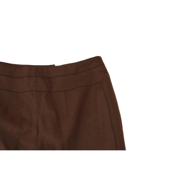 Harve Bernard || Vintage Wool Blend Monochromatic Pintuck Pants Brown Sz 14 - Picture 6 of 6